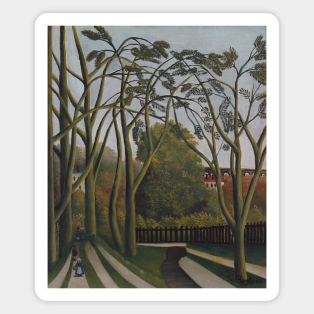 The Banks of the Bievre near Bicetre by Henri Rousseau Magnet by Classic Art Stall